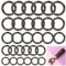 30 Stück Rund Karabinerhaken, 35/30/25/20/18MM O Ring Federöffnung Taschenringe Schlüsselanhänger, Ring Karabiner, Runde Karabiner, Frühling Sprung Ringe für Schlüssel Organisation und DIY, Kupfer
