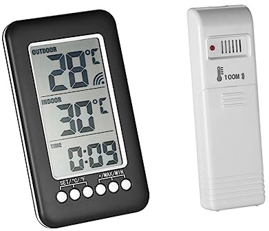 Veemoon Thermomètre Wi-fi Numériques Compteur De Température Numérique Alarme Haute Et Basse Température Thermomètre Extérieur Intérieur Réfrigérateur