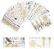 Frevoitna 12 Feuilles Tatouage Ephemere Femme, Métalliques Étanche Dorés Faux tatoo temporaire, Accessoire Festival Tatouage Ephemere Mariage, Tatouage Doree Ephemere Femme Doré Paillettes