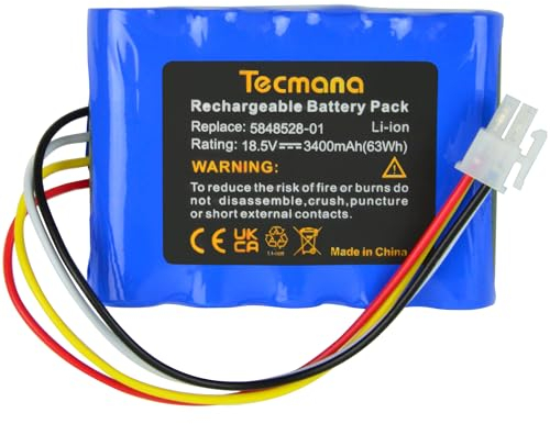 Tecmana 18.5V 4000mAh Ersatzakku für Gardena Sileno R100Li R130Li R160Li Kompatible mit Husqvarna Automower 310, 315, 584 82 28-01, 584 82 28-02, 584 85 28-01, 589 58 62-01