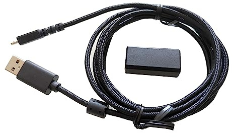 Christol Adattatore G502 Cavo di ricarica USB intrecciato durevole con adattatore da USB a micro mouse per mouse Logitech G502 Lightspeed Wireless Gaming Mice-