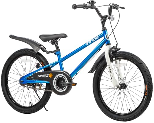 Glerc Kinderfahrrad 20 Zoll Fahrrad mit Kickstand & Sportschutzblech für 7 8 9 10 11 12 Jahre alte Jungen und Mädchen,blau…