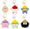 Suuwwn Porte Clef Femme,6 Pièces Porte Clef Pompon Porte Clef Peluche Peluche Personnalisée Porte Clé Femme Pompon Fourrure Porte-Clés pour Sacs à Main, Voiture, Décorations de sac à dos