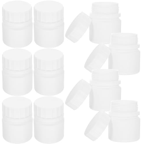 12pcs 30ml Refillable Small Pill Bottles with Screw Caps, Plastic Medicine Containers for Powder, Liquid, and Solid Storage - Small Bottles with Lids