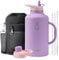 Trebo Stainless Steel Bottle - 2L Large Size, Double Wall Insulated Sports Bottle, Wide Mouth, Keeps Cold Water for 48 Hours, Purple