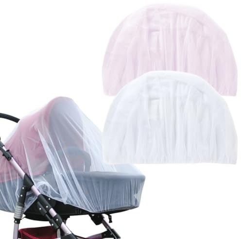 TNSRAY Zanzariera Universale per Passeggino, 2 pezzi Zanzariera Passeggino Universale e Carrozzine, Zanzariera Passeggino a maglia fine, Tessuto a Rete Fina per Culle, Premium, Robusta e Lavabile
