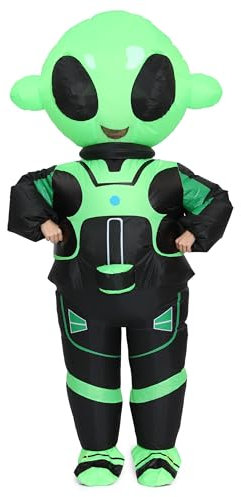 JASHKE Disfraz Alien Inflable Disfraz Hinchable de Alien Traje de Alien Hinchable Traje Alienigena Inflable para Adultos