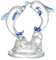 DECRZPB Kristall-Ornament Delfin künstliche Glasfigur handgefertigt Weihnachten Geburtstag Hochzeit Geschenk Heimdekoration