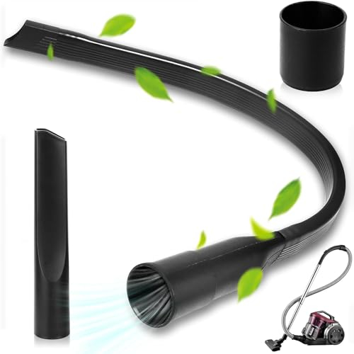 JOLIGAEA Kit de Buse de Nettoyage Universel - 62,5cm Suceur Plat Long et Flexible, Accessoires pour Aspirateur, Buse Universelle à Clipser pour Tous Les Aspirateurs avec Raccord de 35/32 mm