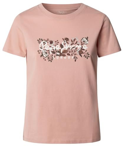 Pepe Jeans Rosalind - Maglietta da Donna, Rosa (Rosa Lavato), S