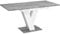 PROROOM FURNITURE - Malvi - Esstisch Ausziehbar auf 160 cm - 120x80x75 cm - Modern - Dinner Table - Esszimmertisch - Tisch für Esszimmer, Wohnzimmer - Ausziehtisch - Betonoptik/Weiß Hochglanz