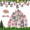 2024 Weihnachten Adventskalender Tüten Set | 24 Tage Countdown Kalender Sackleinen Säckchen | Schöner Taschenkalender Countdown Dekoration für Weihnachten Winter Dekoration