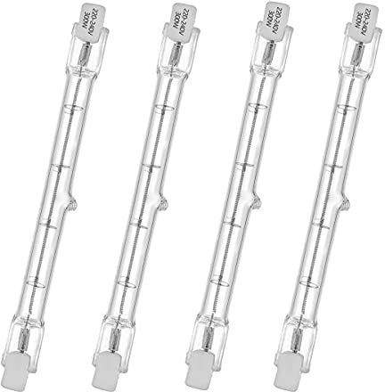 VINBE 200W ECO HaloLine Halogenröhre, Sockel R7S, 118MM Halogenröhrenlampe, 230V, 200W, Dimmbar, 2700K Warmweiß (4 Stück)