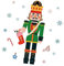 Veemoon Christmas Nutcracker Soldier Sticker Xmas Window Cling PVC Material Snowflake Decor