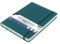 Skizzenbuch Kangaro A5 Dark Turquoise PU Hardcover 80 Blatt 140 Gramm cremefarbenes Papier mit Gummiband und Band
