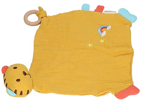 OVAQUIXI Plüschdecke, Kaubarer Schnuller mit Tigermuster für Babykomfort, Weiche Sicherheitsdecke für Kleinkinder