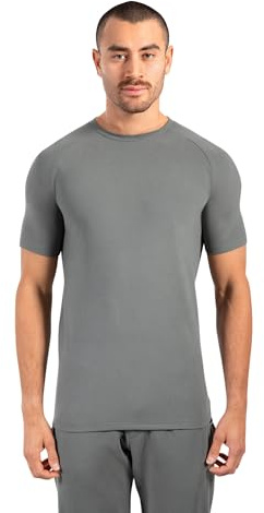 SMILODOX T-Shirt Herren Delian, Atmungsaktives Shirt mit 3D Rubber Print, Funktionsshirt mit Raglan-Schnitt, Hohem, Kurzarmshirt für Sport, Training, Freizeit und Alltag
