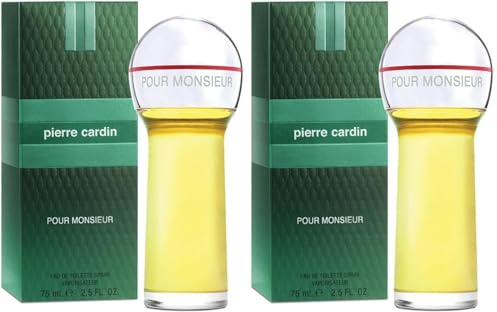 Pierre Cardin - Eau de Toilette Pour Monsieur - Parfum Boisé Épicé Classique et Raffiné - Notes de Bergamote Cannelle et Patchouli - Fragrance Masculine Élégante - 75 ml (Lot de 2)