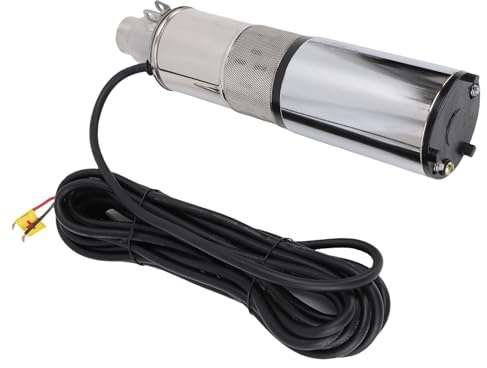 Hyuduo 12V Solar Deep Well Submersible Pump, Stainless Steel High Lift Pump for Farm Irrigation and Domestic Water Supply