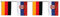 Flaggenfritze® Freundschaftskette Deutschland - Serbien mit Wappen