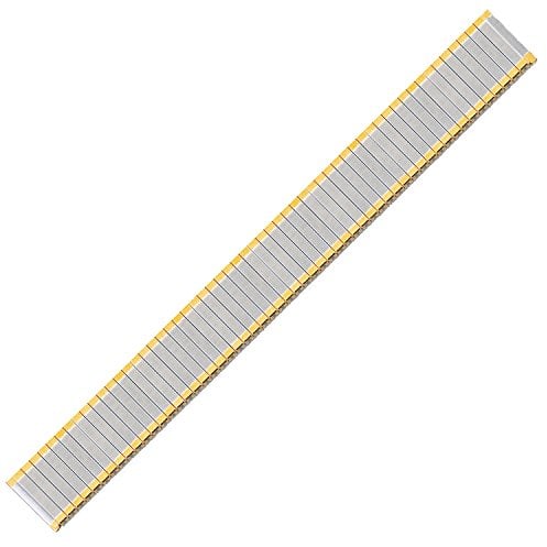 18mm Edelstahl Zugband Bicolor Flexband Modell E23 PVD vergoldet