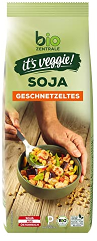 biozentrale it´s veggie! Soja Geschnetzeltes | 6 x 150 g | proteinreiche Fleischalternative aus 100% texturiertem Bio-Sojamehl | Soja aus Österreich | vegan | einfach und vielseitig zuzubereiten