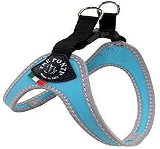 Tre Ponti Geschirr für Hunde / Farbe Blau / Gr.1,5 bis ca. 4kg Brustumfang 29-33cm