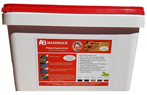 Mainbrick Pflasterfugenmörtel Fix-Fertig Fugenmörtel basalt 15 kg - Kein Unkraut, Wasserdurchlässig,