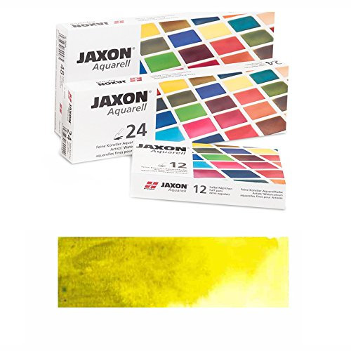 CREATIV DISCOUNT NEU Jaxon Aquarellfarbe 1/2 Napf, Grüngelb