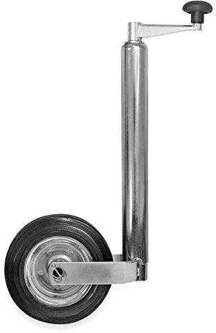 RUOTA RUOTINO in Gomma SOLLEVAMENTO CARRELLO APPENDICE RIMORCHIO ROULOTTE REGISTRABILE 48 MM