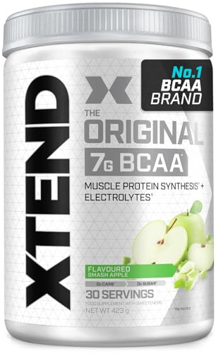 XTEND Original - Suplemento de BCAA en polvo - Manzana verde | Aminoácidos de cadena ramificada | 7 g de BCAA con electrolitos para una mayor hidratación y recuperación | 30 raciones