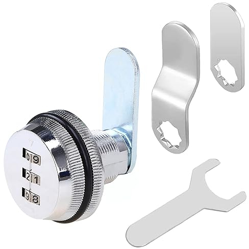 Serrure à Code Serrure codée d’armoires de Tiroirnumérique Mécanique Code à Combinaison 3 Chiffres en Alliage de Zinc pour Armoire Placard Tiroir Boîte Aux Lettres (11-23mm)
