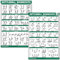 Palace Learning QUICKFIT Kettlebell-Workout-Übungsposter-Set, Band 1 und 2, laminierte Kugelglocke, 45,7 x 68,6 cm, 2 Stück