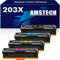 4er-Pack Kompatibel 203X 203A Tonerkartusche als Ersatz für HP M281fdw Toner Color Laserjet Pro MFP M254dw M281fdn M281cdw M280nw M254nw M254dn M281 M254 M280 CF540X CF540A - Schwarz Cyan Gelb Magenta