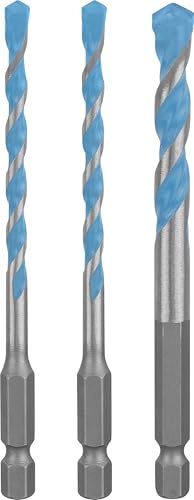 Bosch 3x Set de brocas EXPERT HEX-9 Multi Construction | para Hormigón, Baldosas de cerámica blanda, Ø 5,00, 6,00, 8,00 mm, Professional Accesorios Taladro