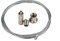 Montageclip + Montagedraht/Seil 1250mm für Aluminium LED Profile Schiene Strip Streifen Lichtband Clip Halter Endkappen