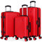 CABIN GO 5513 - Set di 3 valigie - bagaglio a mano da 55 cm, valigia media da 65 cm, valigia grande da 76 cm, in ABS rigido
