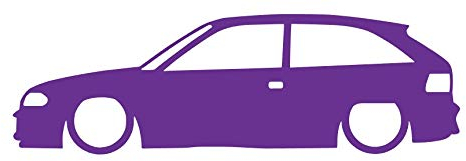Desconocido Aufkleber Silhouette Astra F GSI 15 x 5 cm (Violett)