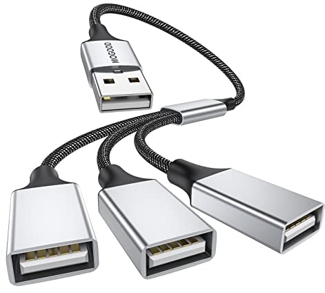 MOGOOD USB Splitter 1 zu 3 USB 2.0 Splitter Ladekabel Netzkabel Verl ngerung Hub Adapter für MacBook/Laptop/LED etc