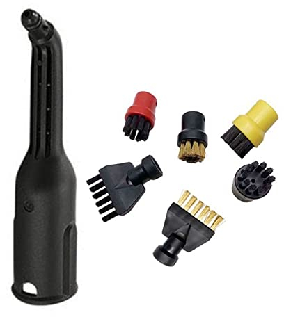 Spazzola piatta per spruzzatore con ugello a fessura per pulizia a vapore allungata compatibile per spazzola per pulitore a vapore KARCHER SC1/SC2/SC3/SC4/SC5 Solitamente (Color : Black, Voltage (V):