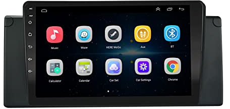 EZoneTronics Android 13 Autoradio Estéreo para BMW X5 E53 1999-2006 con Carplay Android Auto Pantalla táctil de 9 Pulgadas Navegación GPS Bluetooth USB WiFi SWC FM/RDS Radio Player 32G ROM