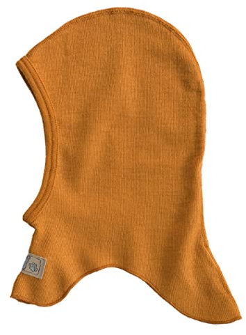 Lilano, Kinder/Baby Sturmhaube, 70% Wolle (kbT), 30% Seide, 210 g/m² (Curry, 62-68)