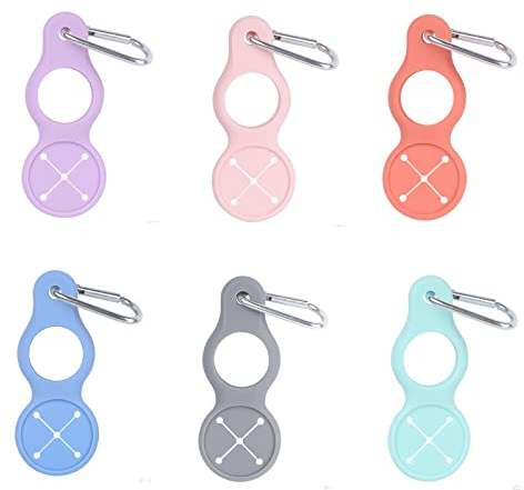 Molyorch Lot de 6 mousquetons en silicone, boucle pour bouteille d'eau, clip de transport pour bouteille, utilisé pour la course en plein air, la randonnée, le cyclisme, les promenades de chiens