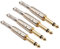 Alnicov 4 STÜCKE 1/4 Audio Stecker 6,35 mm Stecker TS Stecker 1/4 Zoll Löttyp Mono Stecker Gerades Design Stecker