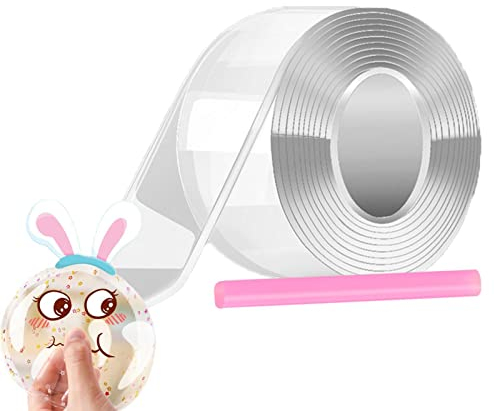 Imtrub Nano-Blasenband - Traceless Adhesive Nano Tape zur Herstellung von Blasen | Transparentes Mehrzweck-Plakatband, handgefertigt, Dekompression, Glitzer und Strohhalm