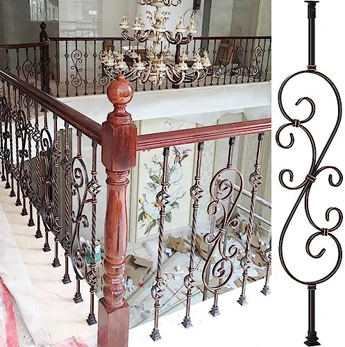 Geländer Außen/ Innen Treppengeländer Bronze-Schmiedeeisen-Treppen-Baluster-Spindeln, 1/4/5/8/10/15/20/25/30 Stück, DIY-Geländer, Geländer, Säulenpfosten für Deck, Veranda, Außenstufen ( Color : A 1Pa