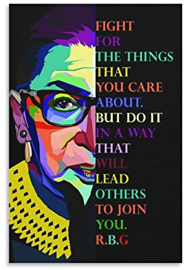 RAAMKA Druck Auf Leinwand Senza Cornice Ruth Bader Ginsburg-379 Poster Decorazione Soggiorno Camera da letto Pittura 60X90cm