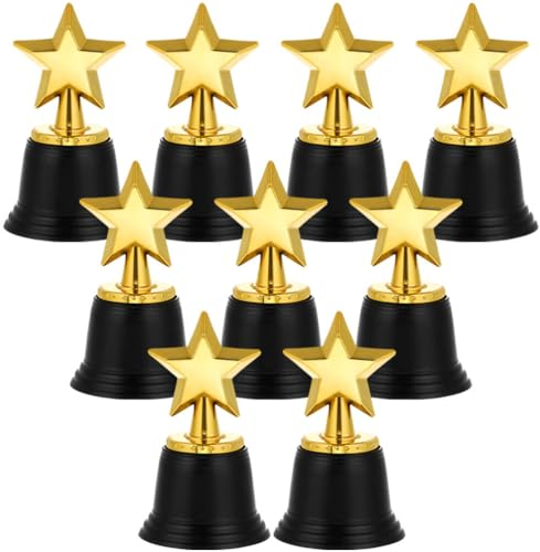 Didiseaon 9 pièces Trophées 4.8x2.8 en Plastique avec Base pour Les fêtes d'anniversaire, Les Sports Scolaires, Les récompenses pour Les gagnants