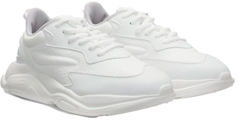HUGO Herren Leon Runn Sneakers in Canvas-Optik mit Logo an der Ferse Größe