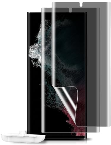 HeeYeal [2 Stück Privacy Schutzfolie für Samsung Galaxy S22 Ultra 5G, TPU Privatsphäre Displayschutzfolie, mit Installationswerkzeug Kratzfest Sichtschutzfolie für Samsung Galaxy S22 Ultra 5G
